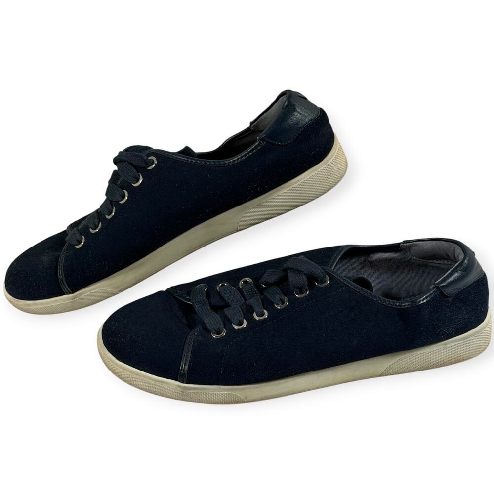 Vionic Brinley Casual Sneakers, Navy, Leather, Women's 8 Wide